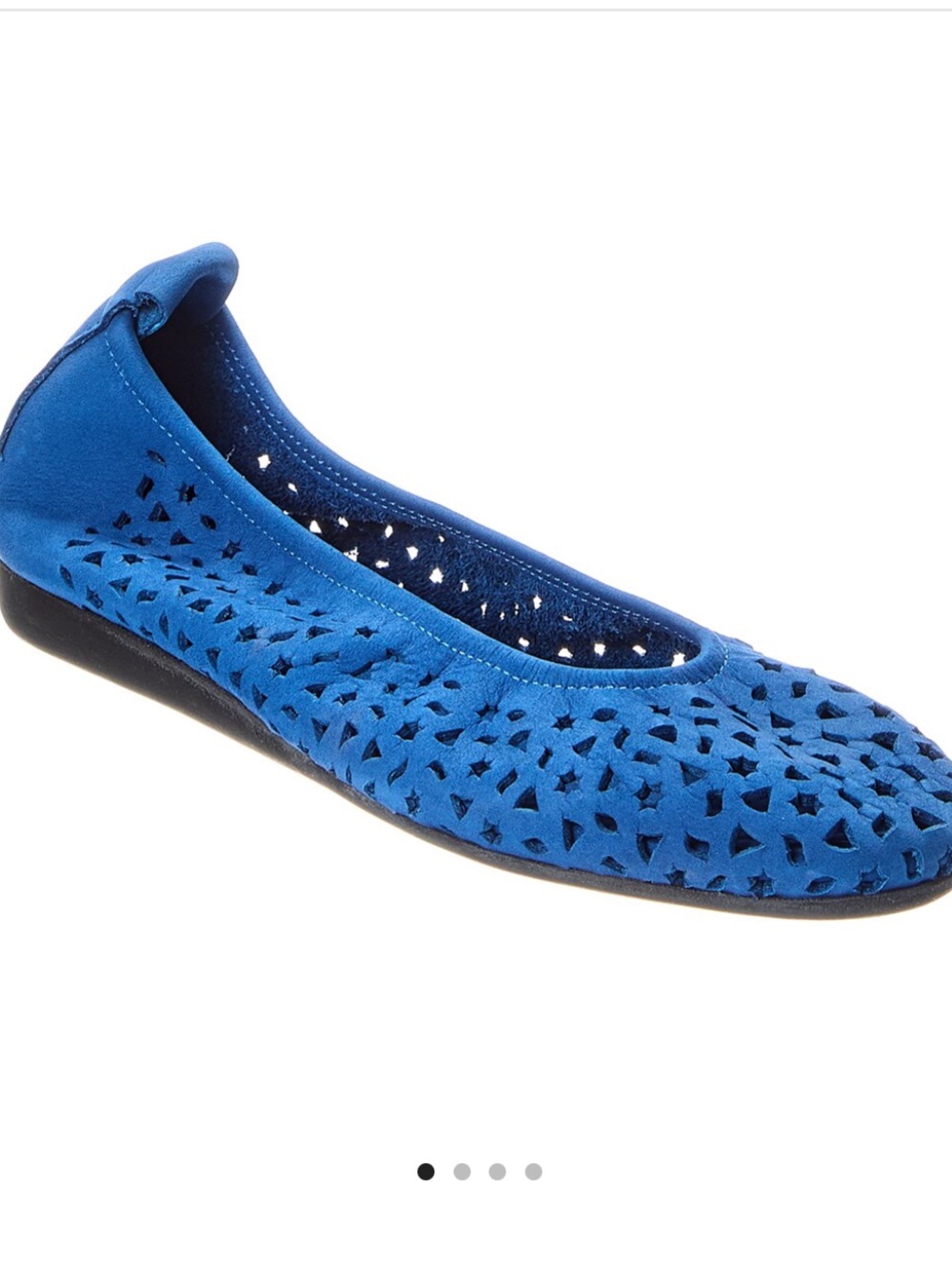 Arche Blue Perforated Suede Ballet Flat
